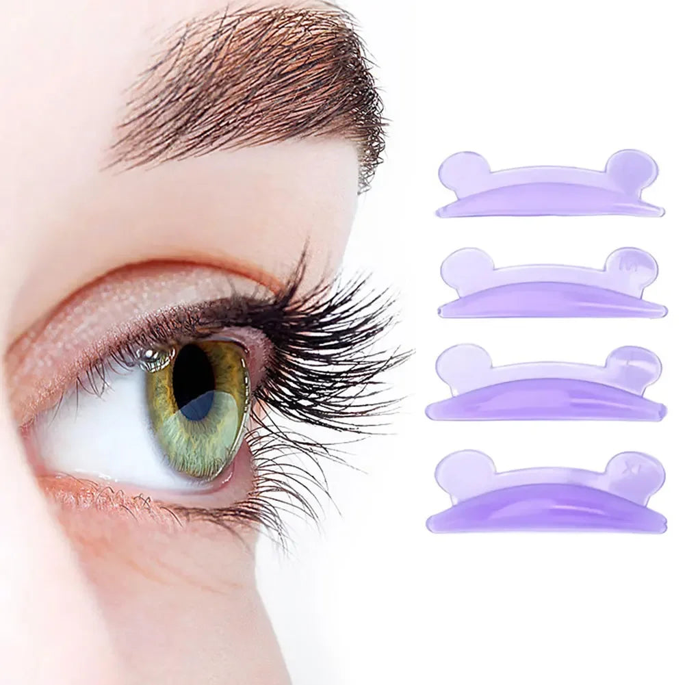4 Pair Lash Lift Silicone Pads Bear Shape Eyelash Perm 3D Curler Eye Patches Applicator Tools Eyelashes Extension Accessories Oasis Select