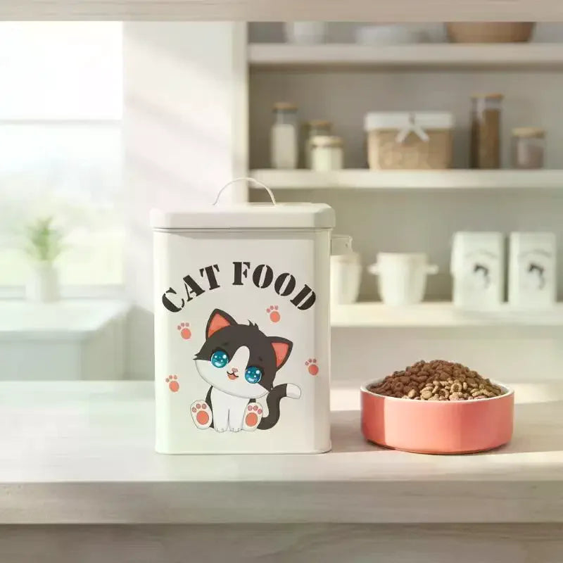 Waterproof Cat & Dog Food Container Sticker PVC Decal