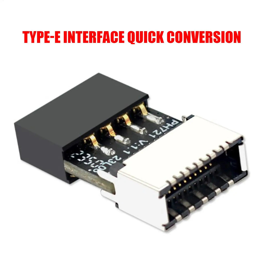 Motherboard USB2.0 9Pin To TYPE-E Female Adapter Plug & Play TYPE-C Socket 9-Pin USB 2.0 Extender Card forMac OS/Windows Linux Oasis Select