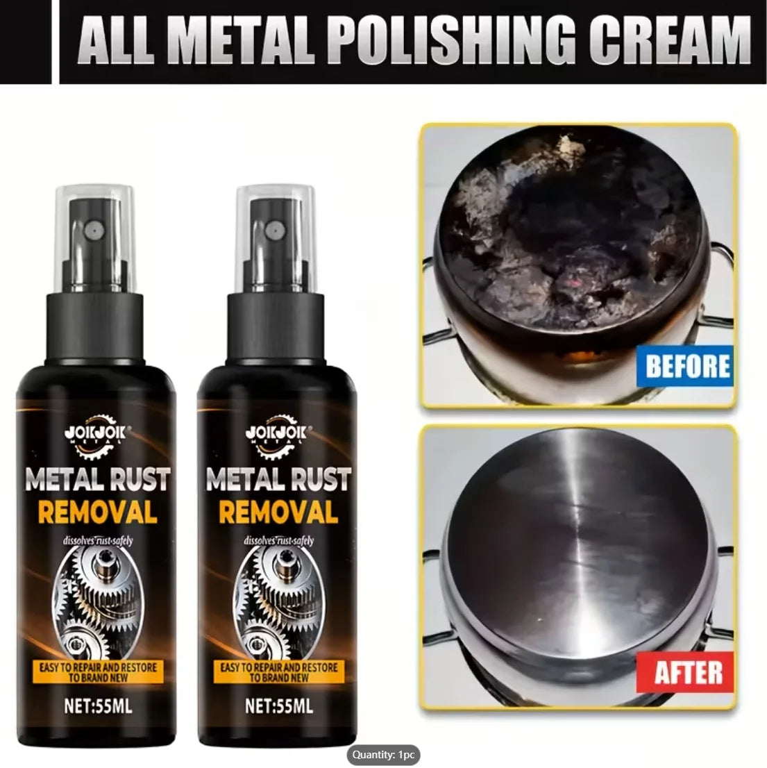 Metal Rust Remover Spray with Towel – Car & Home Use Rust Remover Spray Oasis Select