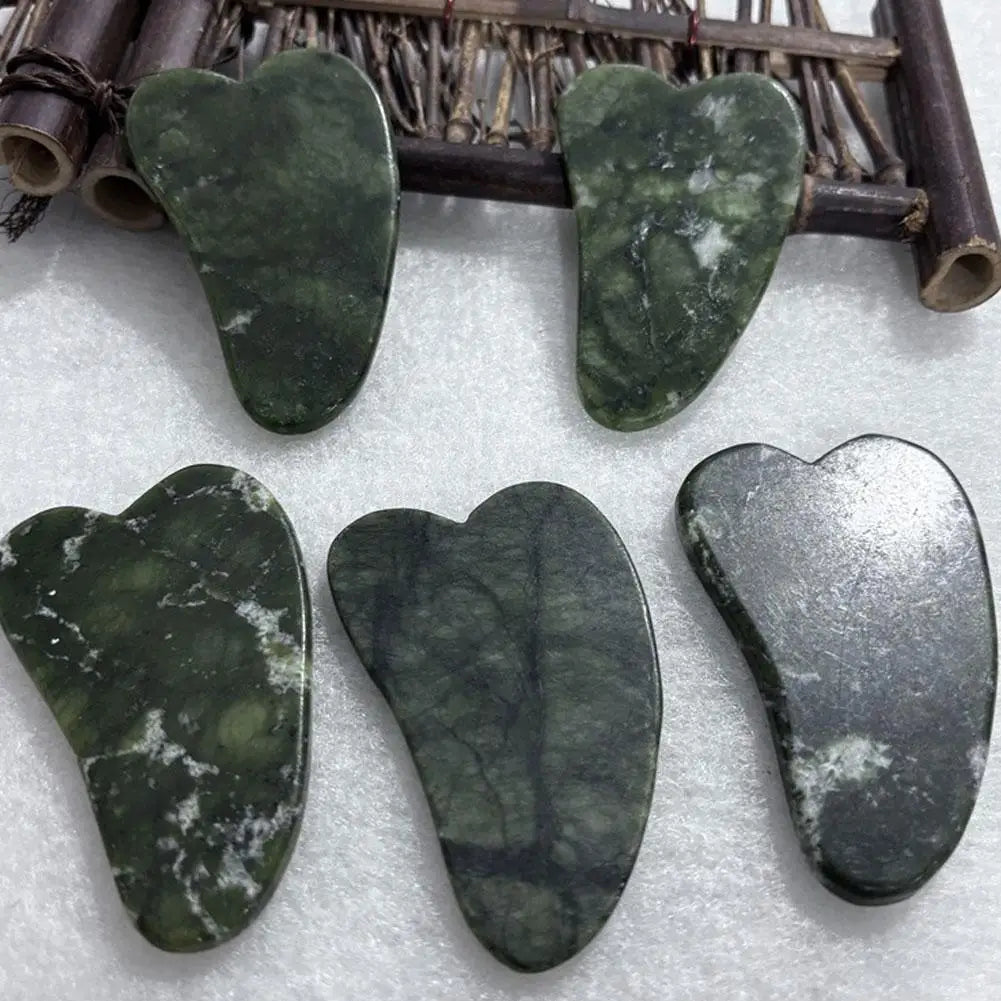 Natural Stone GuaSha Jade Facial Beauty Scraping Massage Tools Firm Skin Care Face Gua Sha SPA Physical Therapy Gue Che Roller Oasis Select