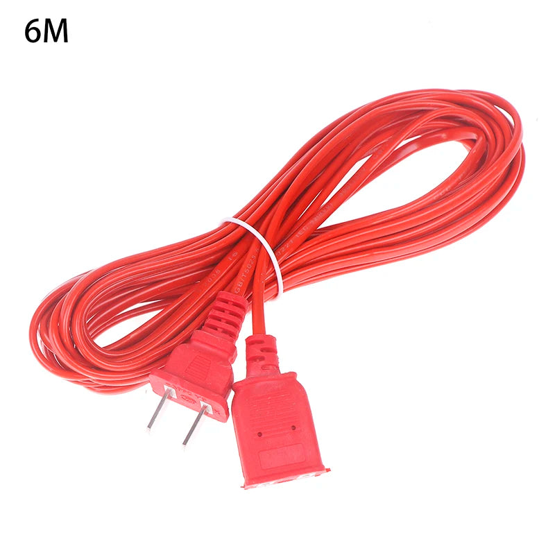 1.5/2/2.5/4.2/4/4.5/6m AC Power Cord Line With ON/OFF Switch Button Cables Wire Two-pin Plug Cable Extension Cords Adapter Oasis Select 3 Red
