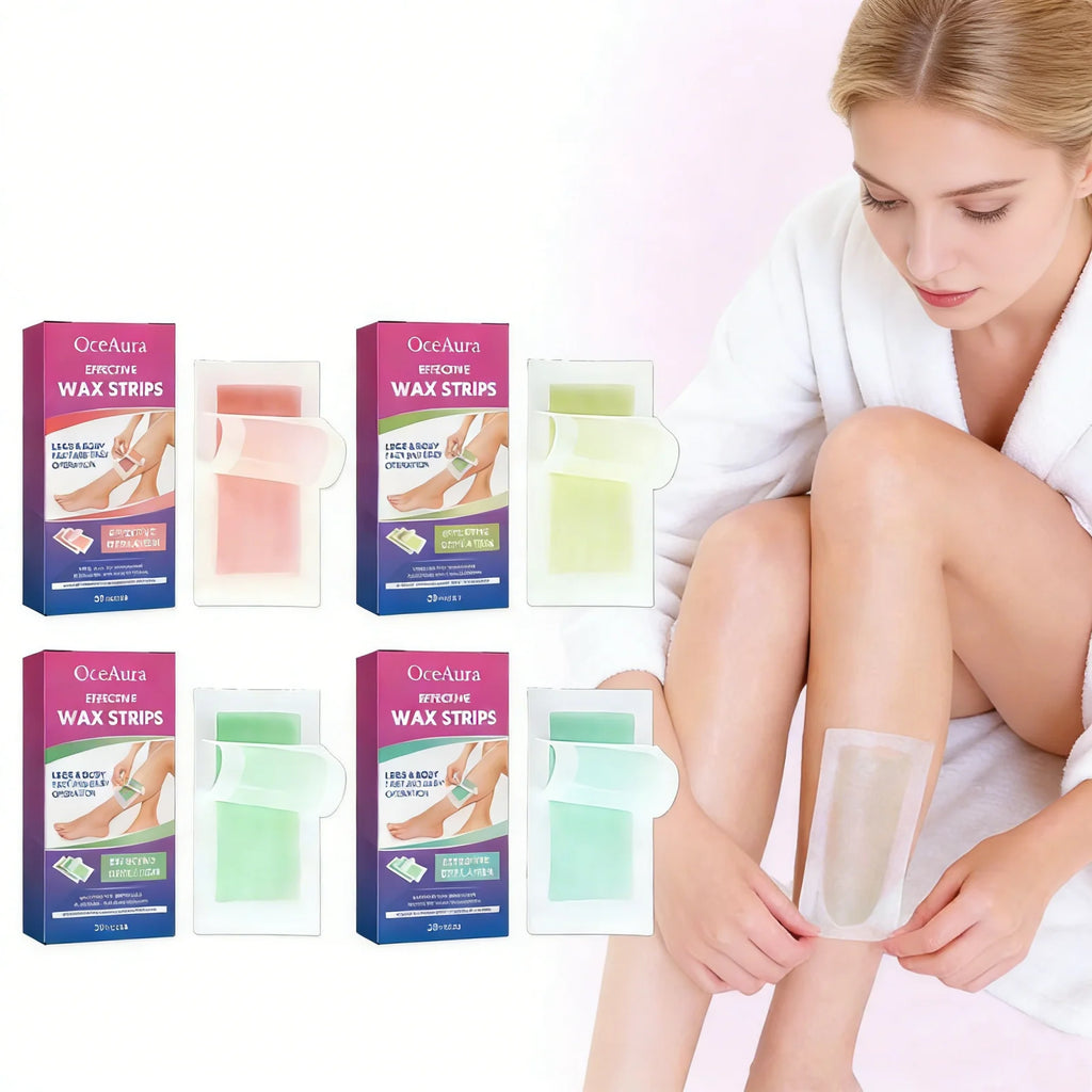 Scented Hair Removal Wax Strips With Aloe Rose Blueberry Citrus Quick Hair Removal Gentle Non Irritating Soothing Cold Wax Strip Oasis Select