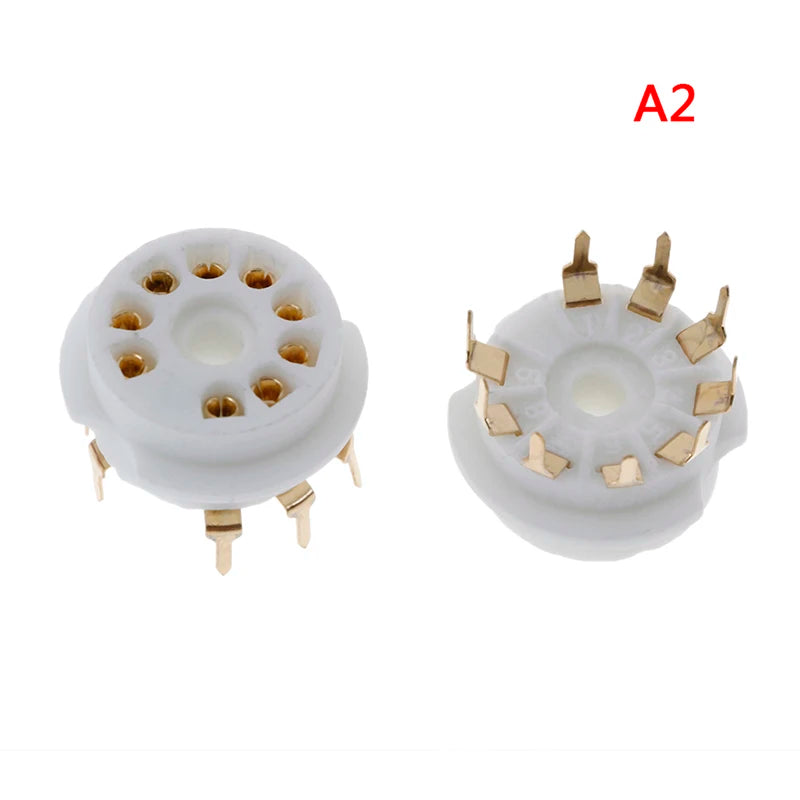 Gold-Plated 9-Pin Ceramic Tube Socket for 12AX7 ECC83 EL84