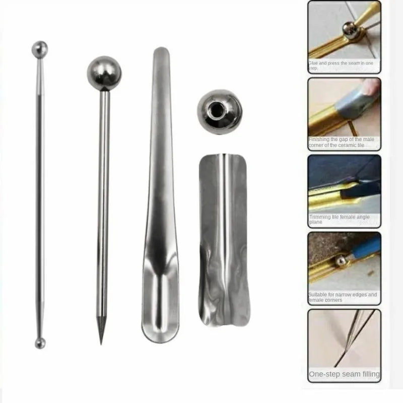 5 in 1 Grout Removal Hand Tool Sets Ceramic Tile Gap Repair Beauty Seam Pressed Ball Stick Floor Wall Corner Angle Scraper Knife Oasis Select Default Title