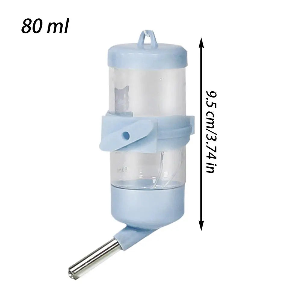 Plastic Hamster Drinking Bottle Hamster Cage 80ml Water Bottle Dispenser For Bunny Guinea Pig Squirrel Bunnies Small Pet Feeder Oasis Select Blue