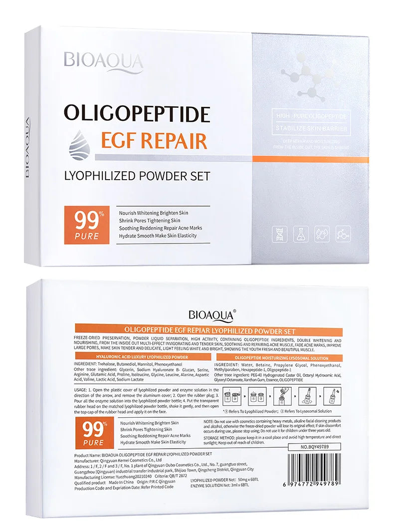Oligopeptide Freeze-Dried Face Serum Set – Hyaluronic Acid, 6 Pairs Face Serum Set Oasis Select