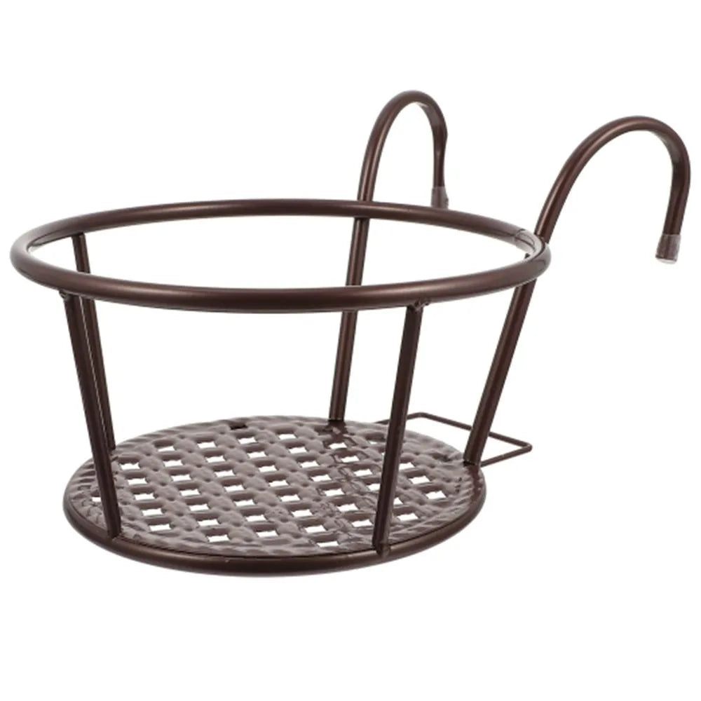 Metal Hanging Flower Pot Stand | Balcony & Patio Plant Rack
