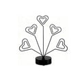 Multifunctional Creative Note Clips Stable Heart/Round Business Card Holder Portable Vertical Desktop Card Clamp Party Supplies Oasis Select Black Heart