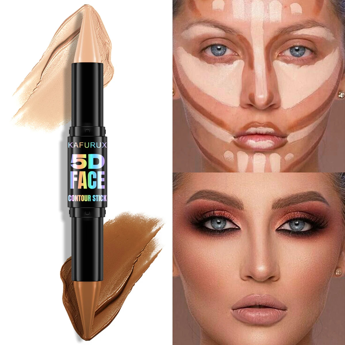 KAFURUX Double-Ended Contour Stick | Highlight & Shadow Cream
