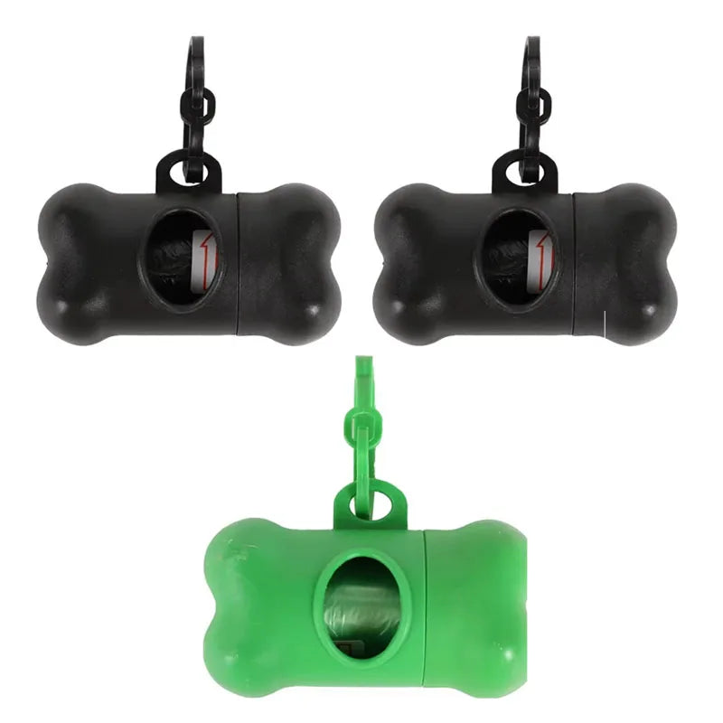 1/3pc Bone Shaped Bag Dispenser Disposable Pet Dog Waste Bag Holder Plastic Garbage Bag Case Carrier Disposal Poop Bag Dispenser Oasis Select Mix 3pcs 5