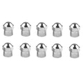 Car Tire Valve Caps 10/50pcs Round Head Chrome Plating Dust Proof Covers Cars Motorcycles Bike Tyre Styling Valve Cap Decoration Oasis Select 10pcs pack