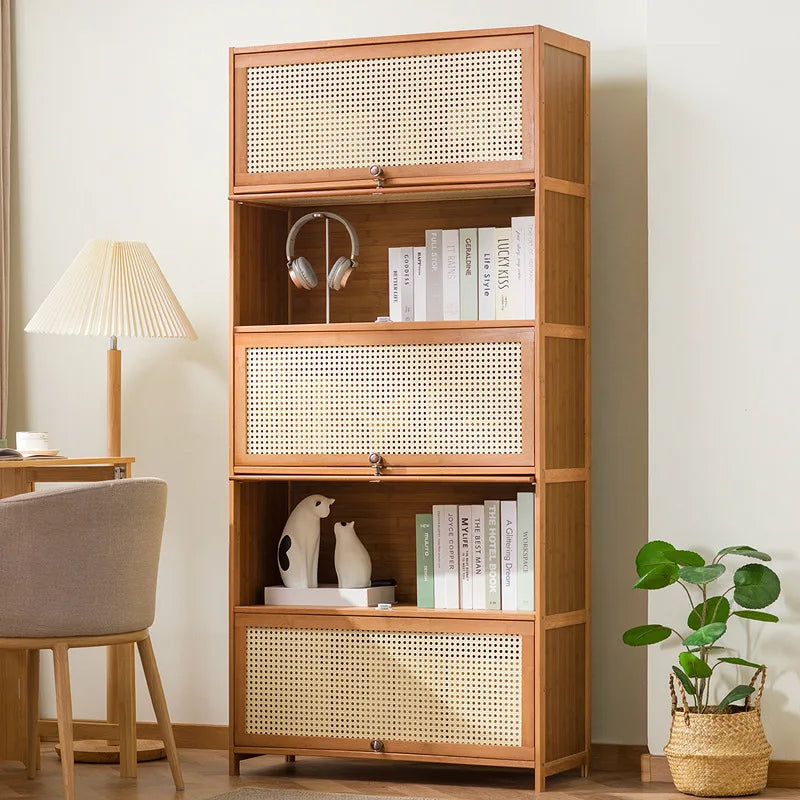 table Bookcase with door Household children's corner Bookshelf Internet celebrity American TV Wall narrow cabinet display shelf Oasis Select