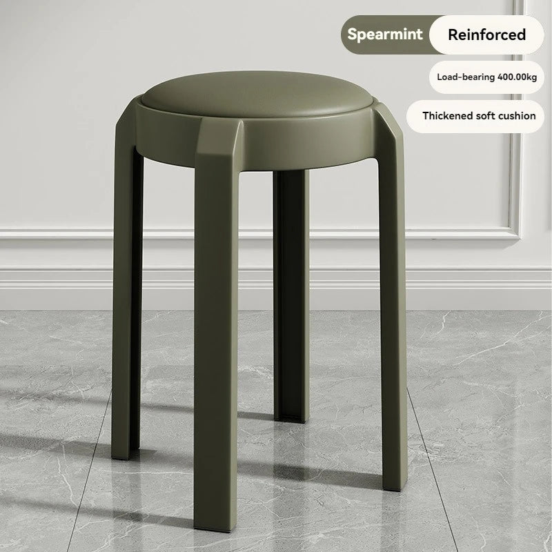 Plastic dining stools for home use in Nordic restaurants. Soft bag stools can be stacked for backup and high stools can be queue Oasis Select Retro Green-27cm