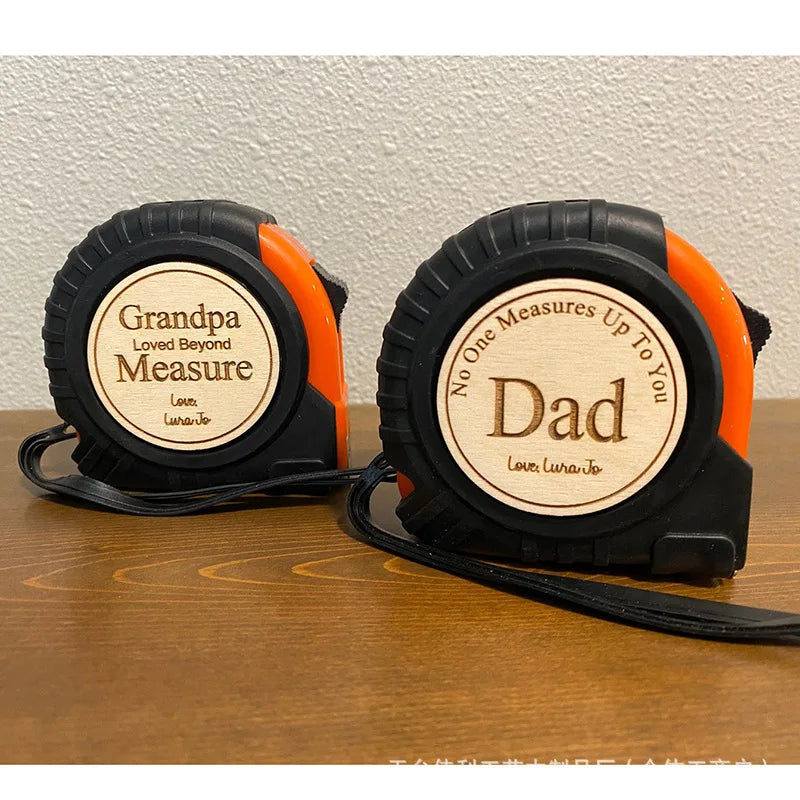 Father's Day Tape Measure No One Measures Up Wood Chip Engraved Boyfriend Christmas Gift Gift Oasis Select Orange 3m Loved Beyond Measure