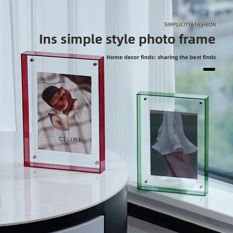Acrylic Photo Frame – Table & Wall Display | Modern Decor