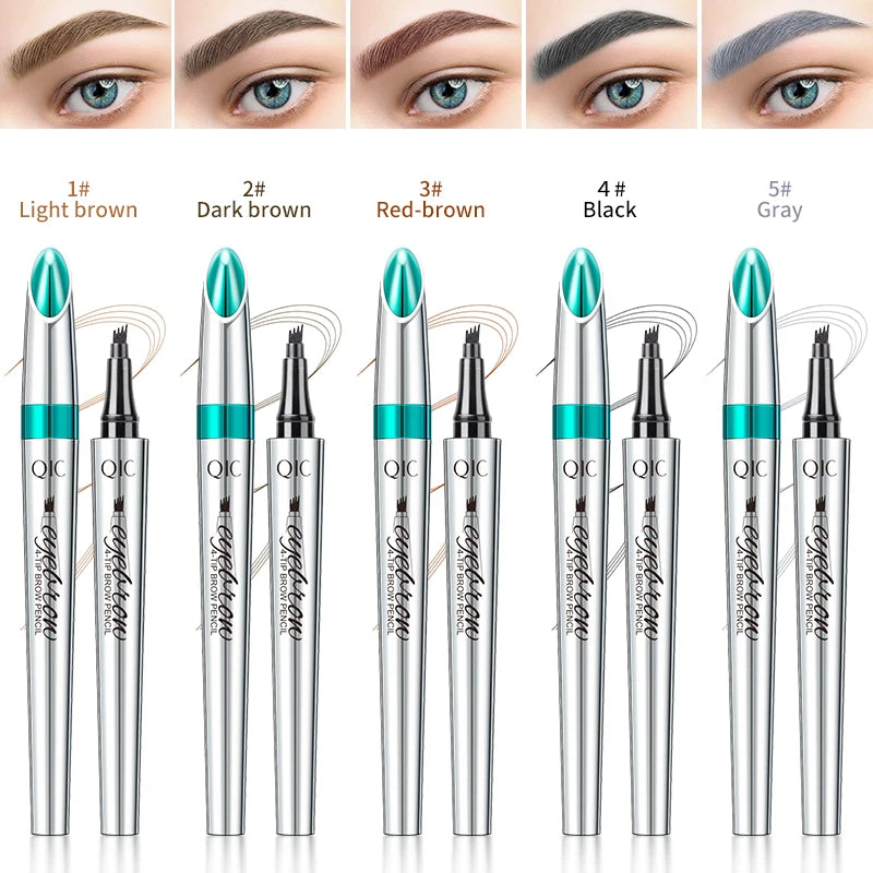 QIC Microblading Eyebrow Pen – 5 Colors, Waterproof Brow Pencil