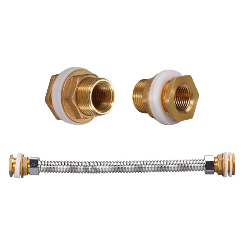 Copper Water Tank Connector 1/2" 3/4" 1" Male Brass Pipe Single Loose Key Swivel Fittings Nut Jointer Oasis Select