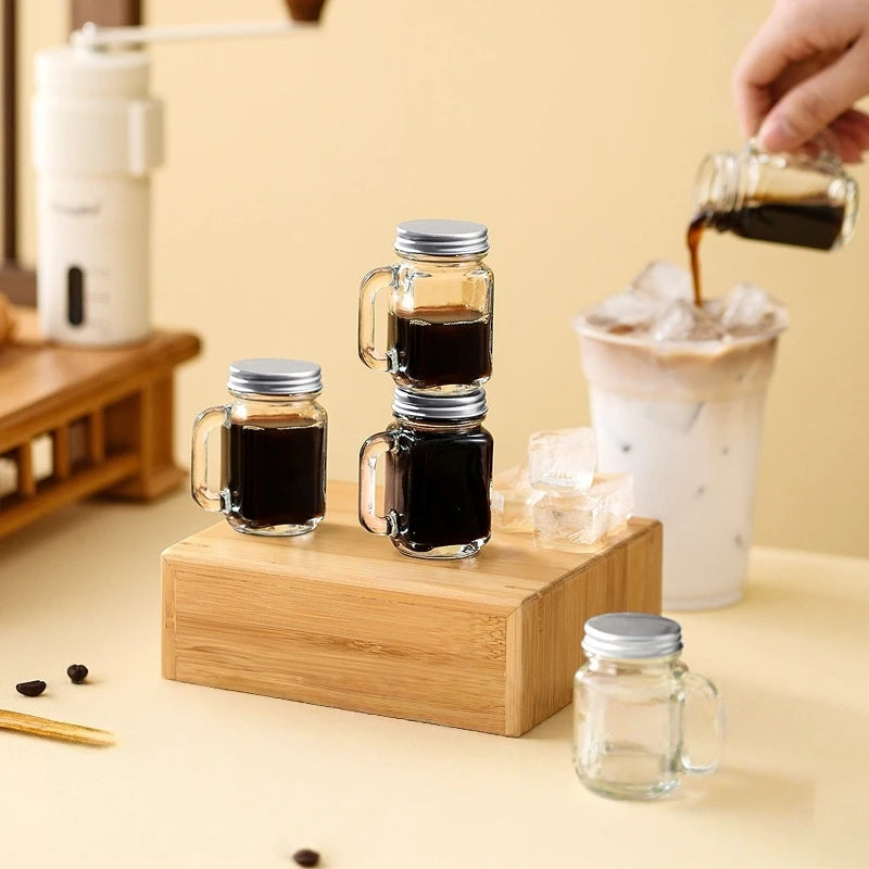 10Pcs-Mini Glass Jar Set Glass Bottles with Aluminum Lids 35ml Empty Sample Jars, Seal Containers, Essential Oils Storage Vials Oasis Select