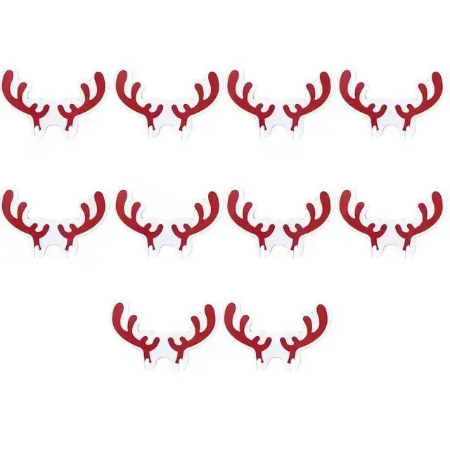 10PCS/set Christmas Cup Card Santa Hat Wine Glass Decor Ornaments Navidad Noel New Year Gift Christmas Decorations Cup Lid Oasis Select B