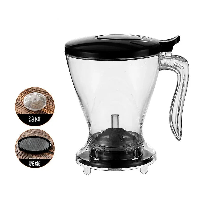 600ML Coffee Dipper,Tea Infuser for Loose Leaf Tea,Hand Brew Drip Coffee Machine,Large Filter Holder,Drinkware for Ice Americano Oasis Select Black-Cup