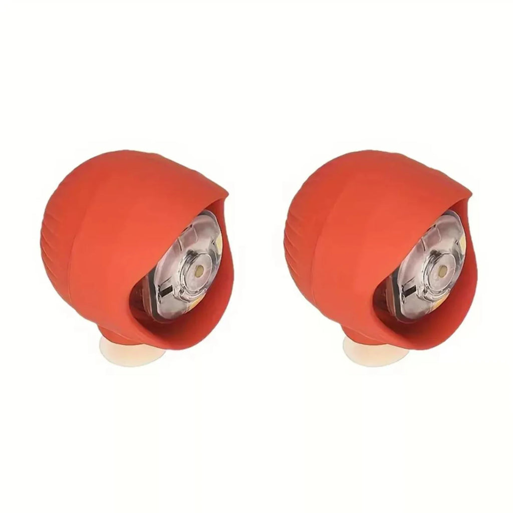 LED Clog Shoe Lights – 2pc USB Rechargeable Waterproof Headlights Shoe Lights Oasis Select Orange