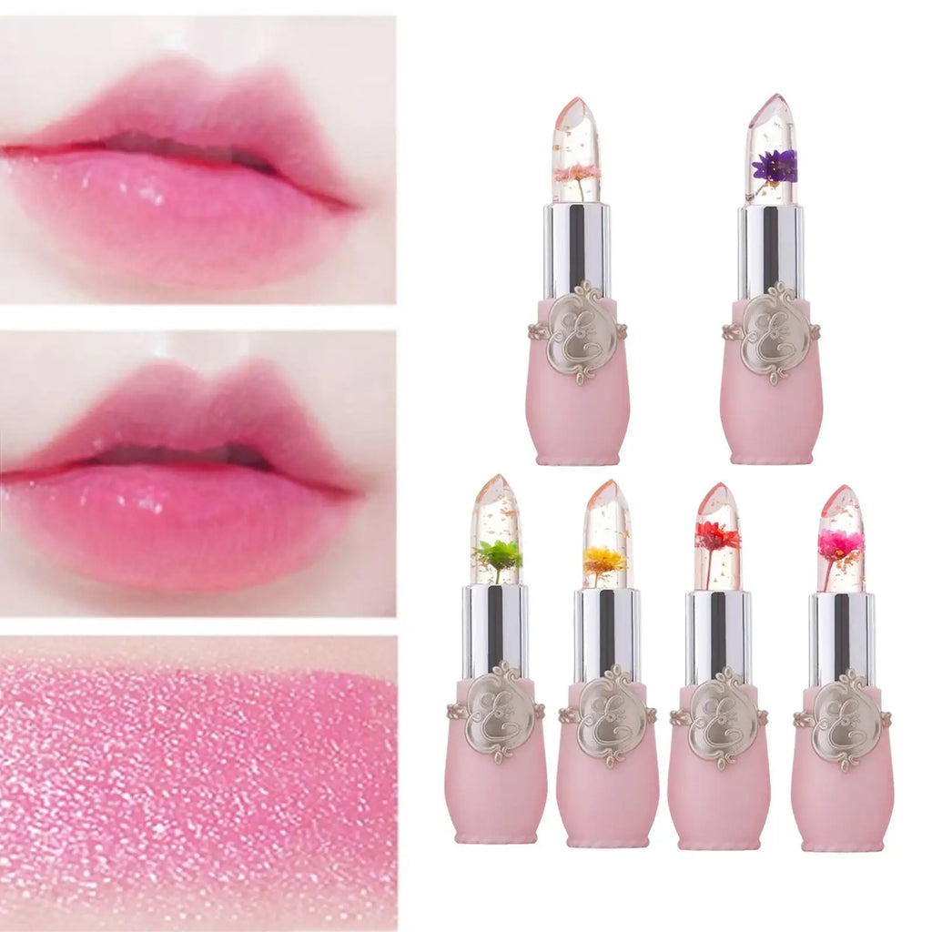 Peach Color Lip Balm Crystal Temperature Change Lipstick Girl Moisturizing LongLasting Lip Gloss Makeup Lip Care Repair Cosmetic Oasis Select