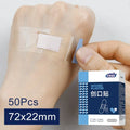 50/120Pcs Waterproof Band-Aid Wound Dressing Medical Transparent Hemostatic Tape for Swimming Bath Wound Care Protect First Aid Oasis Select 72x22mm-50pcs
