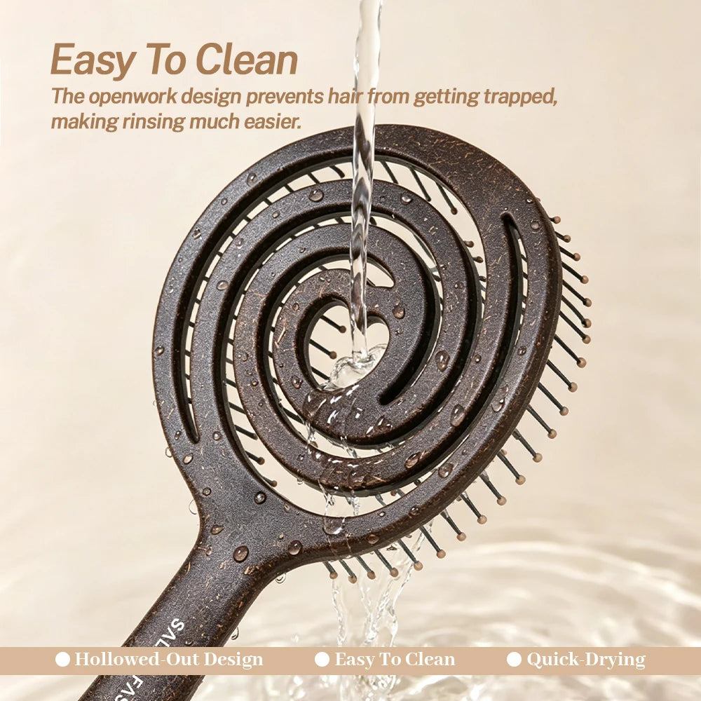 Hollow Detangling Hair Comb – Scalp Massage, Wet & Dry Use Hair Detangling Comb Oasis Select
