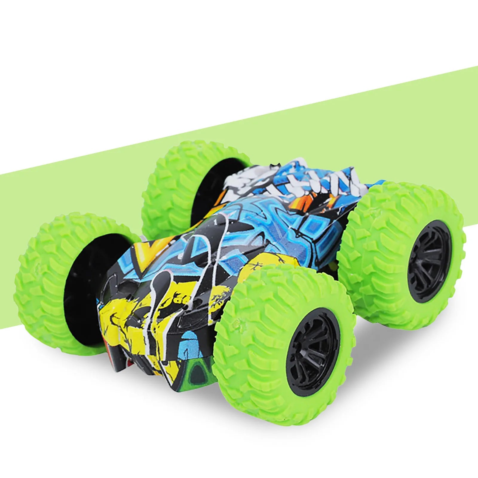 Double-Sided Inertia Off-Road Toy Car for Kids – No Battery Inertia Toy Car Oasis Select Green