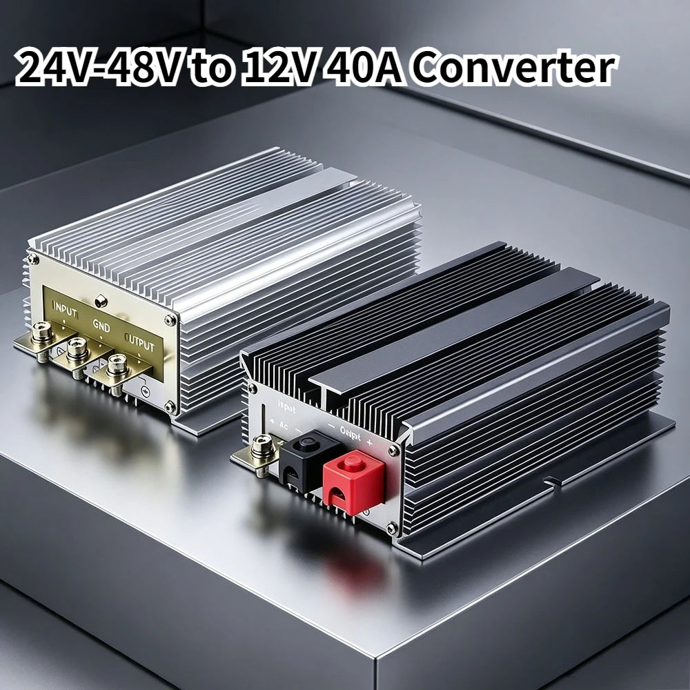 24V-48V to 12V Step Down Converter Voltage Regulator 40A-200A 2400W Waterproof DC Buck Transformer Power Supply Oasis Select