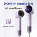 Hairdryer New high speed anion high speed hair dryer Hair LED display hair dryer with nozzle 110V 220V 1600W high power Oasis Select purple EU