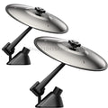 Universal Mini Drums Colliding With Cymbals Vent Decoration For Car Rugged Automotive Interior Accessories Crash Proof Design Oasis Select 2PCS Silver