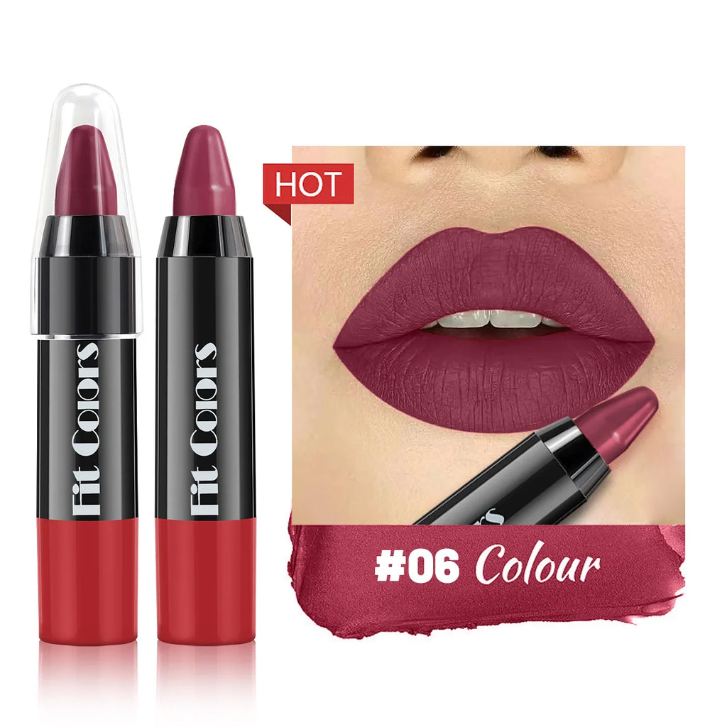 Waterproof Matte Lip Liner Pen Grey Pink Nude Non Stick Cup Long Lasting Contour Tint Crayon Lipstick Sexy Red Makeup Cosmetic Oasis Select 06 Full Size