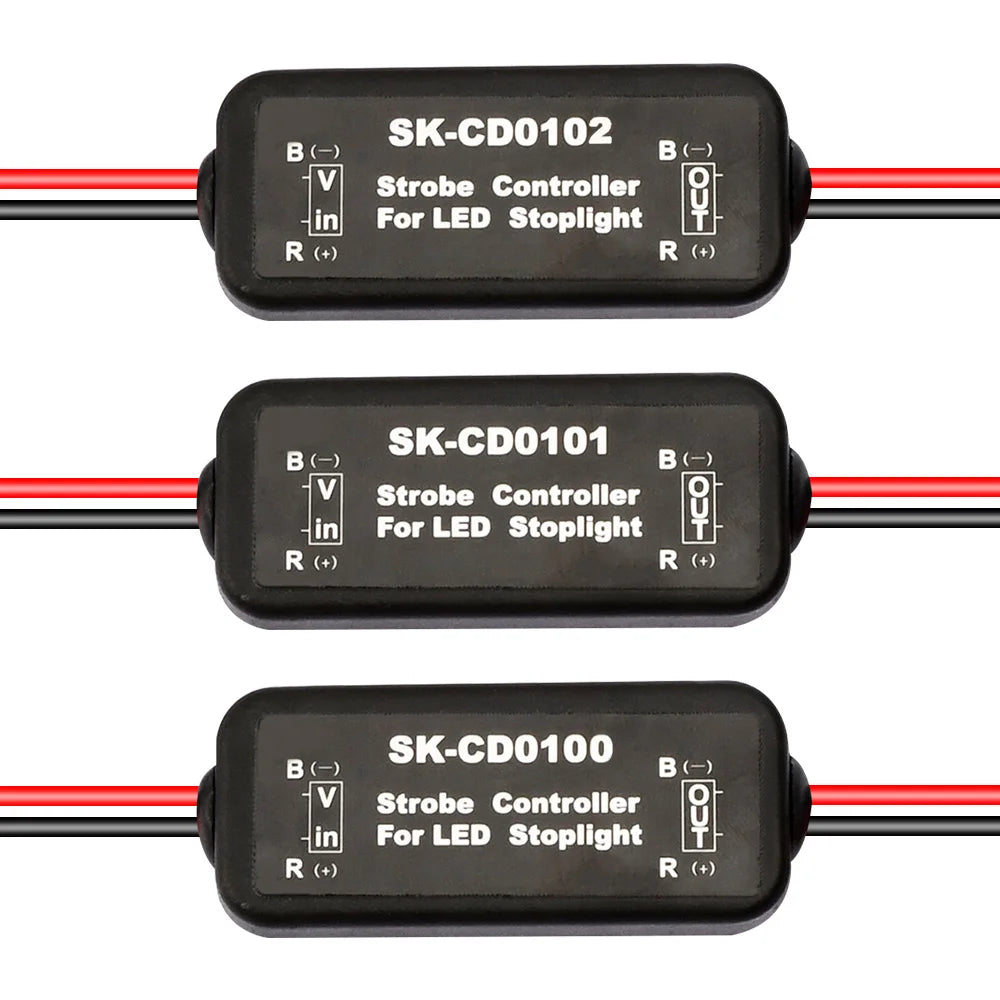 Flash Strobe Controller Flasher Module for LED Brake Light Tail Stop Light 12-24V SK-CD0102 SK-CD0101 SK-CD0100 Oasis Select