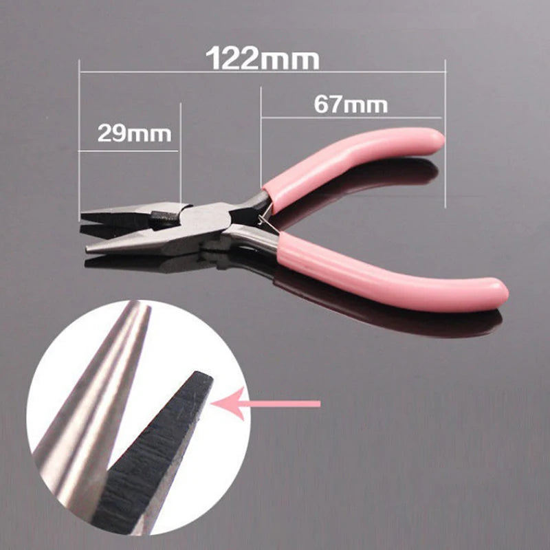 WholesaleMini Pliers Diagonal Round Bent Needle Nose Handcraft Beading Insulated Cutter Pliers For Jewelry Making Tools Oasis Select D