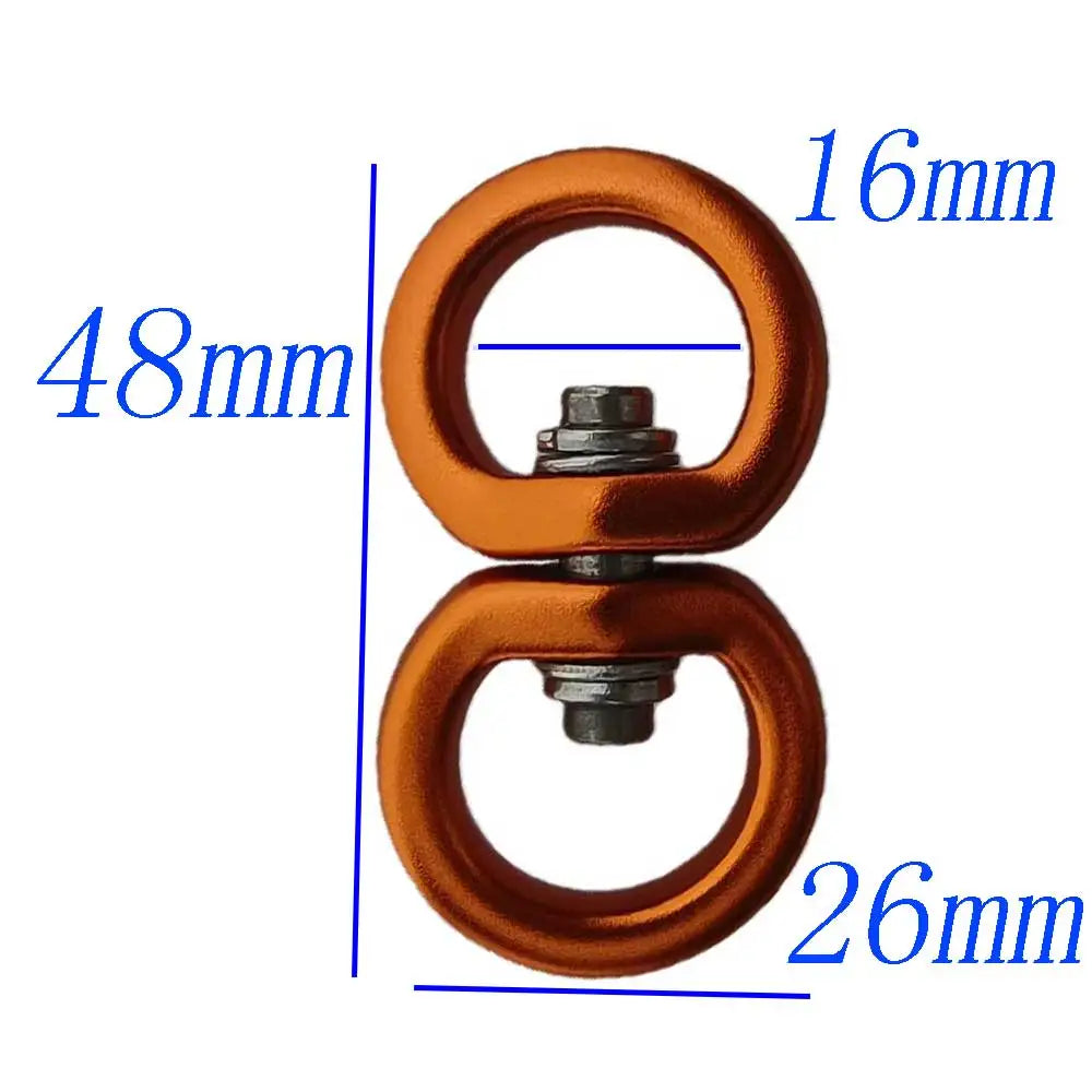 4KN Aviation Aluminum Alloy Swivel Connector for Outdoor 360° Rotation Ring for Dog Leash Backpack Hammock Camping Equipment Oasis Select