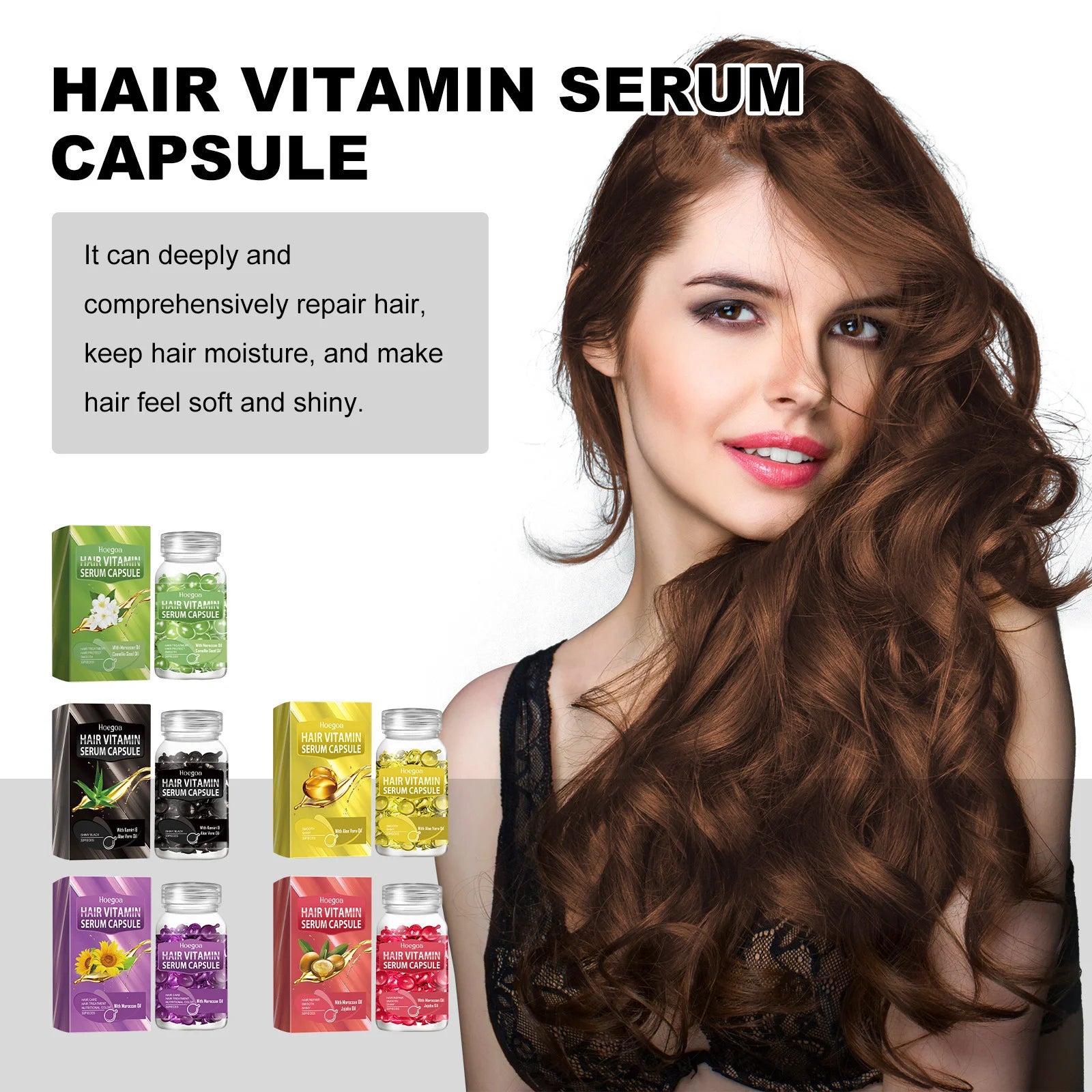 Smooth Hair Vitamin Capsule Repairing Frizzy Dry Improve Split Oasis Select