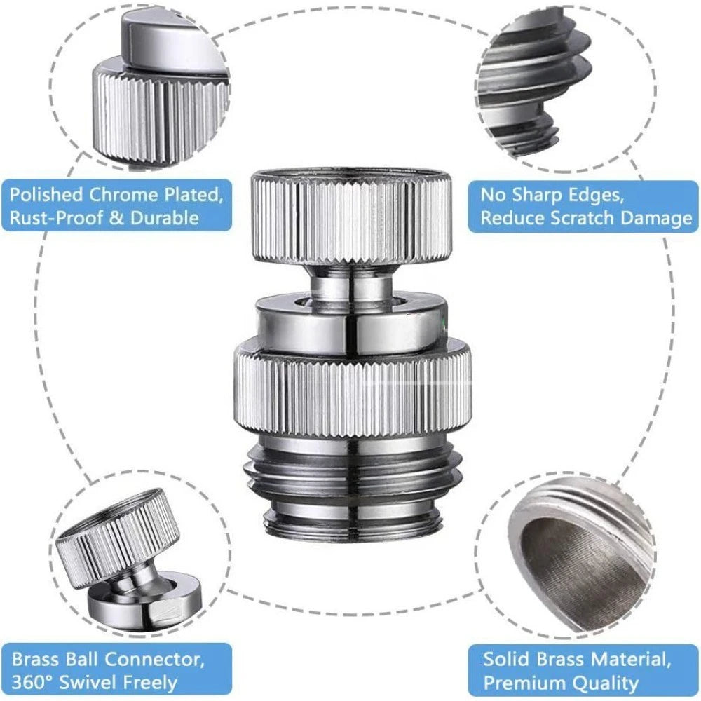 Faucet Adapter Set for Garden Hose And Shower Connection Quick Connectors Water Basin Fitting Adaptor for Outdoor Watering Oasis Select