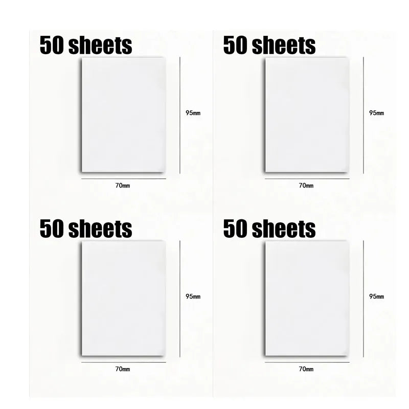 50/250Sheets Transparent Sticky Notes Scrapes Stickers Note Pads Posted It Paper Clear Notepad School Stationery Office Supplies Oasis Select 200sheets Large