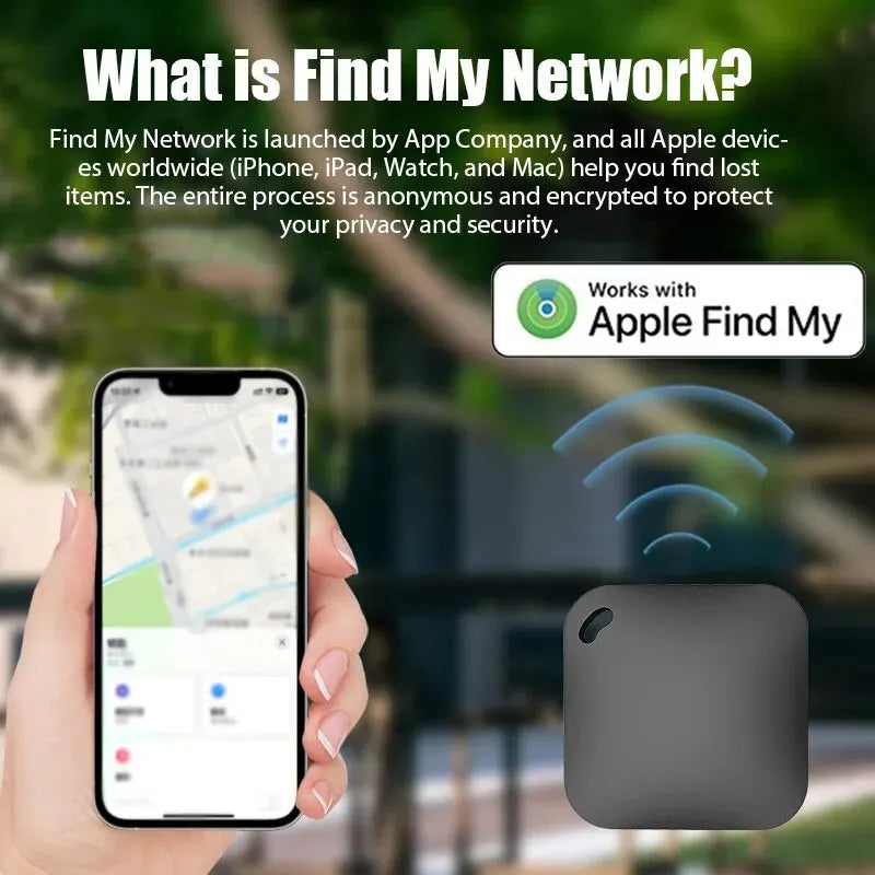 Smart Bluetooth GPS Tracker Work with Apple Find My APP ITag Anti Lost Reminder Device MFI Rated Locator Car Key Pet Kids Finder Oasis Select