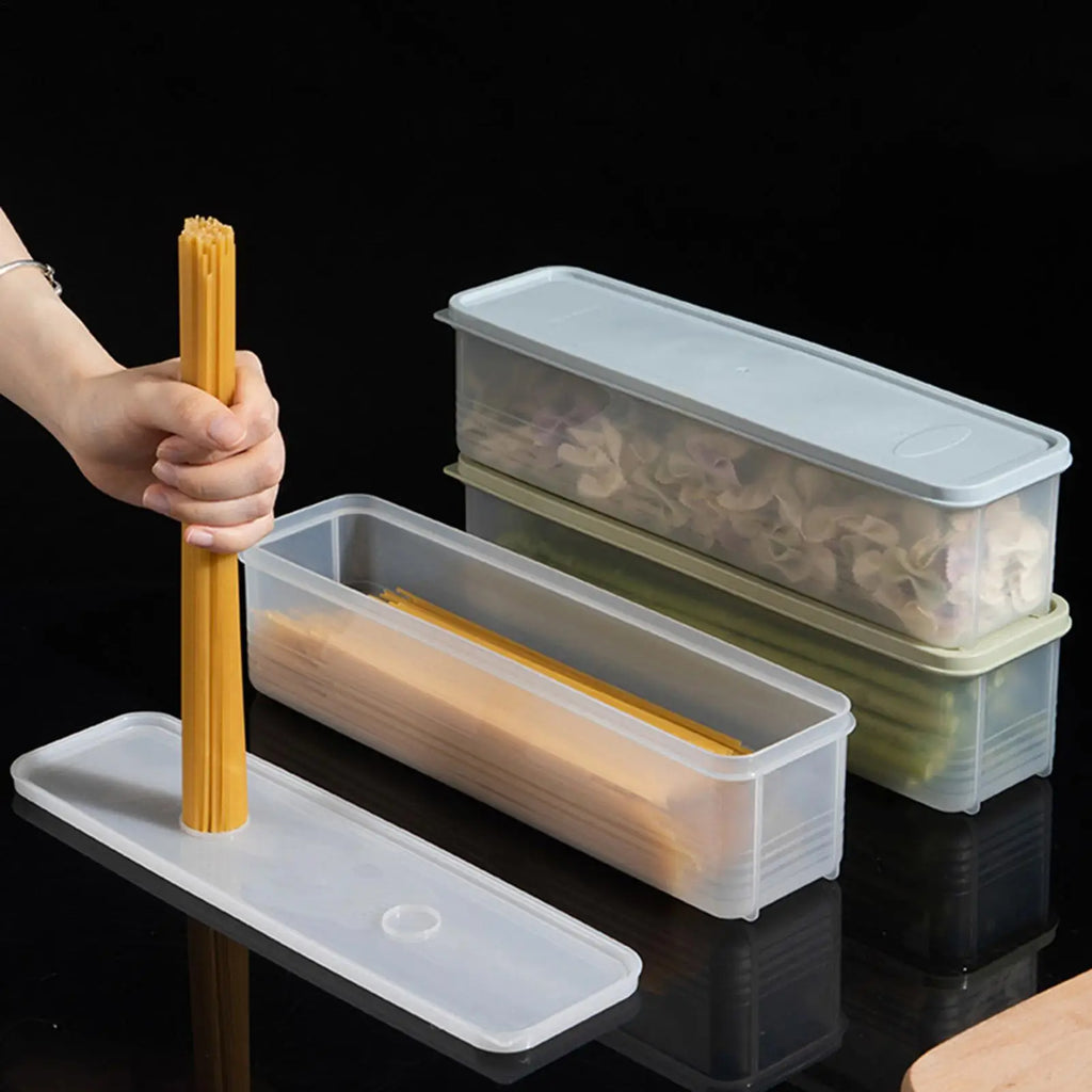 Pasta Container Rectangular Clear Spaghetti Container Organizer Stackable Spaghetti Container Airtight Containers Pasta Storage Oasis Select