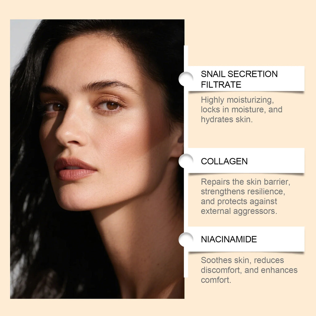 Snail Mucin Skincare Set Collagen Snail Face Cream & Hydrating Essence Firming Pore-Tightening Soothing Improves Skin Texture Oasis Select