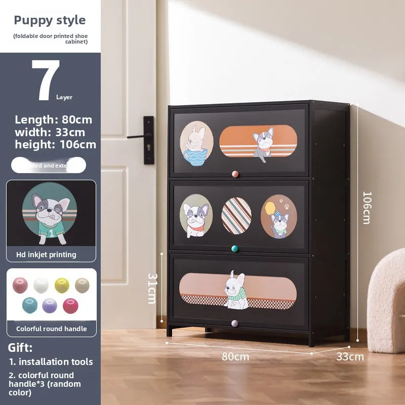 Enter the entrance, enter the door, floor-to-ceiling multi-layer door, dustproof shoe rack, simple and large-capacity storage Oasis Select 7-80