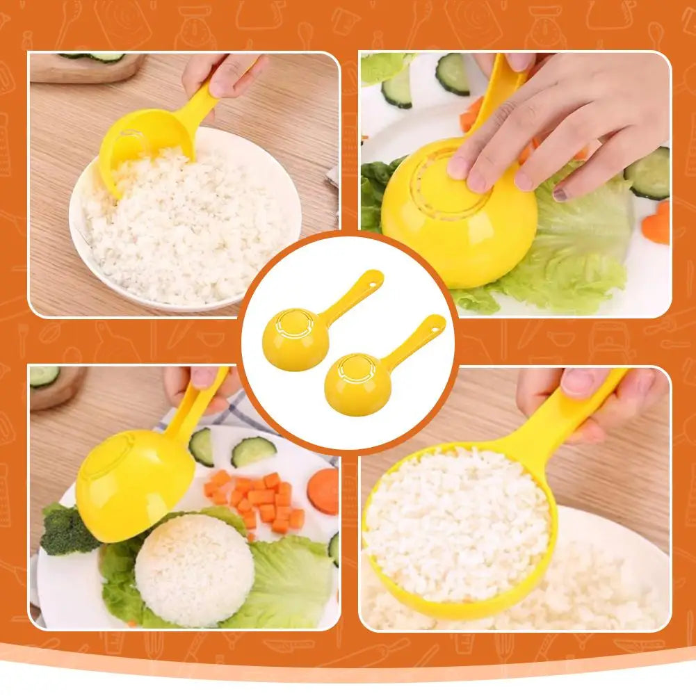 1/2pcs-Rice Spoon,Non-stick DIY Rice Scoop Mold, Rice Ball Spoon, Half Round Rice Porridge Spoon, Kitchen Accessories Oasis Select