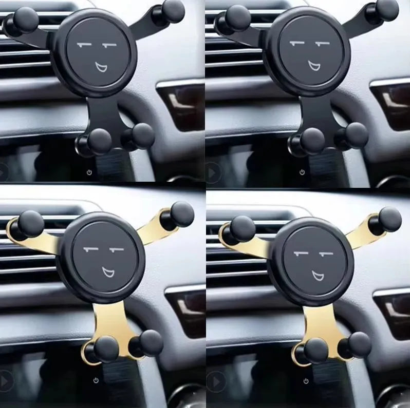 1/2/3/4pcs Black/Silver/Gold Car Installation Vent Fashion Gravity Bracket Universal Mobile For Phone GPS Mobile Phone Holder Oasis Select 4pcs mix 2