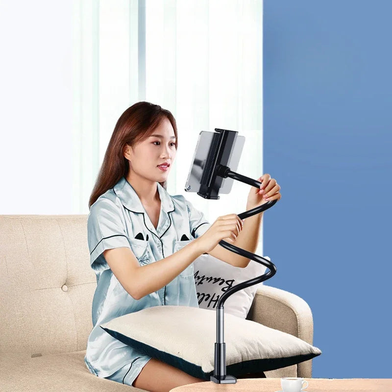 Lazy Bedside Desktop Live Foldable 70cm Mobile Phone Tablet Clip Stand Headrest Holder For iPad Samsung Tabs Xiaomi ASUS Oasis Select