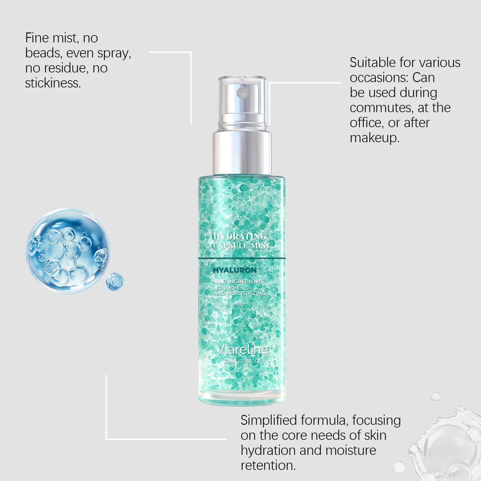 Hydrating Facial Spray Brightening Soothing Repair Dry Skin Smoothing Stabilizing Firming Fade Fine Lines Glowing Facial Spray Oasis Select