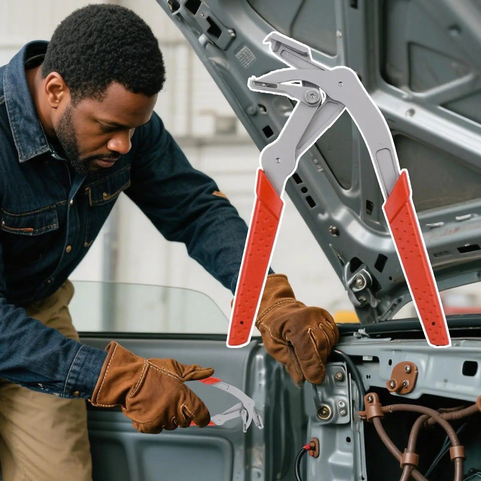 Clip Pliers Removal Tool Ergonomic Non-Slip Automotive Pliers Automotive Clip Removal Tool for DIY Auto Vehicle Maintenance Oasis Select
