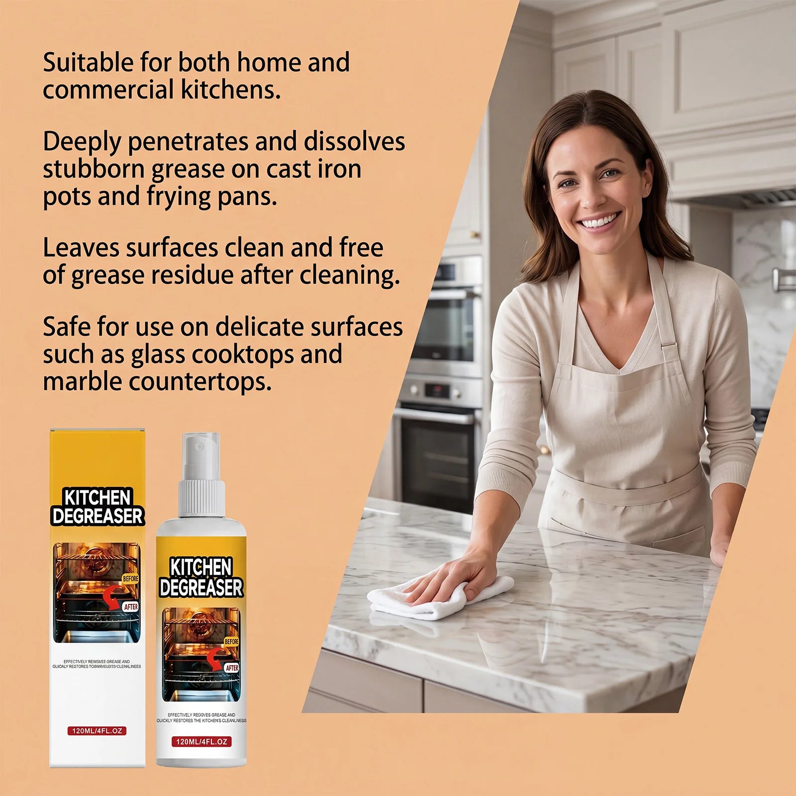 Kitchen Degreaser Spray – Cuts Grease, Grime & Burnt Carbon Kitchen Degreaser Spray Oasis Select